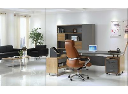 Komplett Set Miwwelen 2tlg. Schreifdësch Designer Büro Aarbechtszëmmer Sëtzmiwwel