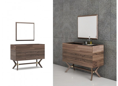 Luxus Kommodë mat Spigel Schlofkummer Stil Modern Holzschaf Design