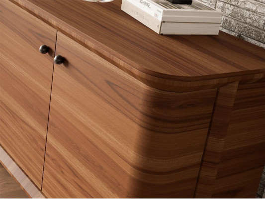 Luxus Komplett Sideboard mat 2x Spigel Design Holzschaf Iesszëmmer Miwwelen