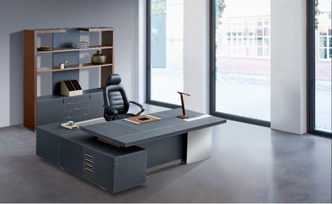 Luxus Miwwel Büro Set Eckschafdesk Akteschaf Schief Schief Schaf