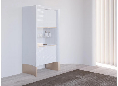 Luxus Miwwelen Vitrinendesign Holzkascht Iesszëmmer Vitrinen Glas Nei
