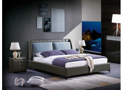 Luxus Schlofkummer Miwwelen 3tlg. Komplett Set Bett 2x Nuetsdësch Modernen Design.