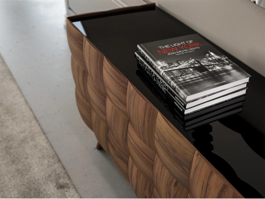 Luxus Sideboard mat Spigel Iesszëmmer Komplett Ariichtung Design Miwwelen