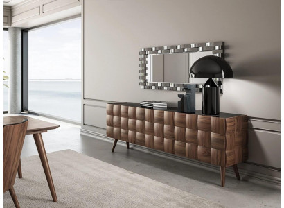 Luxus Sideboard mat Spigel Iesszëmmer Komplett Ariichtung Design Miwwelen