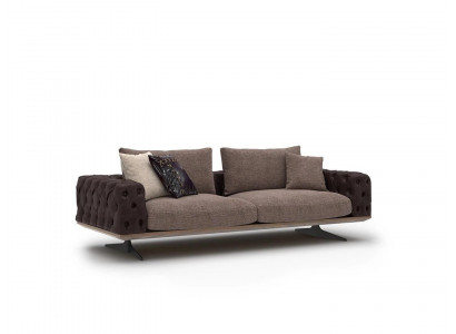 Luxus Wunnzëmmersofa Dreiplatzeri Couch Modern Design Polstersoffa Nei