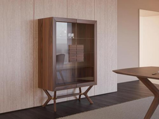 Modern Miwwel Iesszëmmer Vitrin Luxus Design Schief Nei Ariichtung
