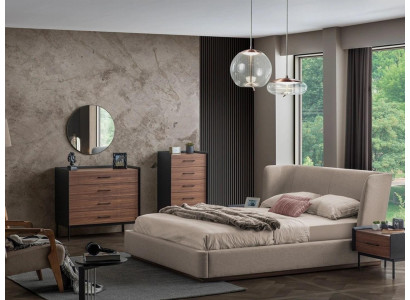 Modern Schlofzëmmer Design Komplett 3-Stéck 2x Kommode Ronn Spigel