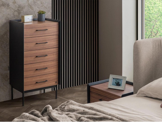 Modern Schlofzëmmer Design Komplett 3-Stéck 2x Kommode Ronn Spigel