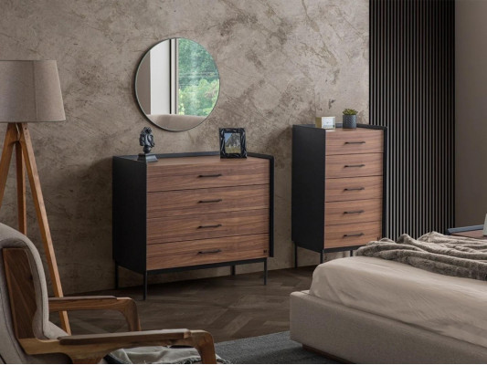 Modern Schlofzëmmer Design Komplett 3-Stéck 2x Kommode Ronn Spigel
