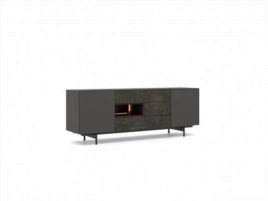 Modern Set Iesszëmmer Sideboard mat Spigel Ariichtung Luxus Design