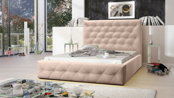 Modern Holz Designer Bett Déifstéck Miwwel Better Duebel Neit Schlofzëmmer