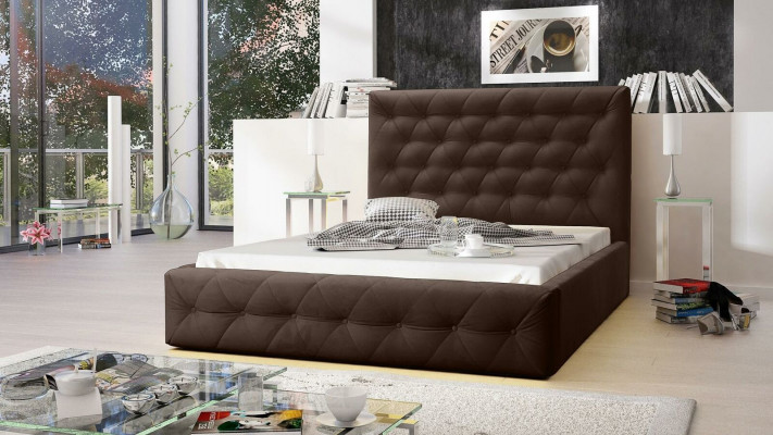 Modern Holz Designer Bett Déifstéck Miwwel Better Duebel Neit Schlofzëmmer
