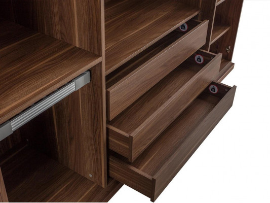 Schlofkummer Modern Kleederschaf Holzschaf Design Schaf Glasdieren