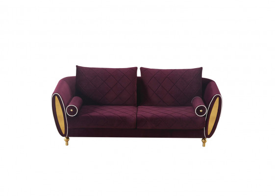 Sofa 3-Sëtzer Sofas Canapé Polster Garnitur Metall Design Modern Couchen