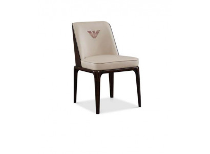 Exquisite beige Iesszëmmer Liederstull mat modernen italienesche Stil