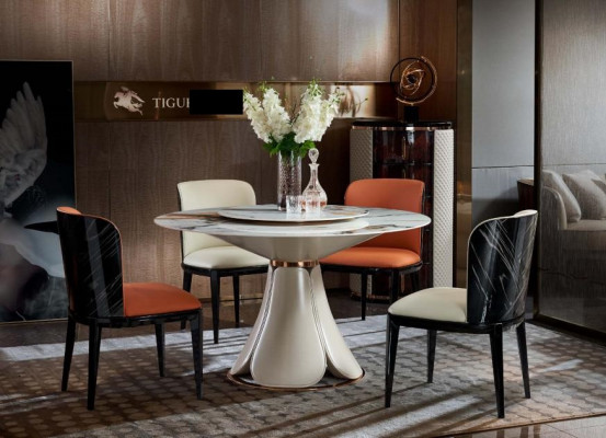 Stull Lieder Mëllech Holz Neien Kreativ Moderne Design Miwwelen Luxus Iesszëmmer