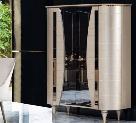 Schief, Holz, Vitrinnen, Glas, Schaf, Massivholz, Vitrinn, Wunnzëmmer, Miwwelen, Kommod.