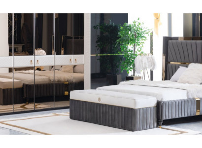 Design Sëtzbank Fousshocker Stull Holz Sëtzhocker Luxus Bänk Stoff Hocker Bänk