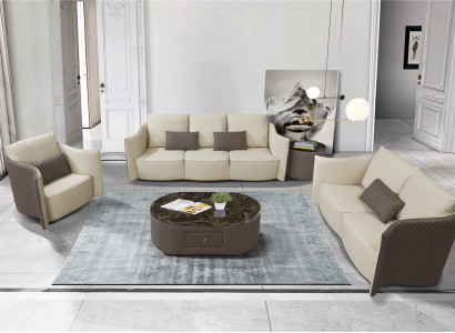 Sofagarnitur 3+2+1 Sëtz Set Sofa Design Polster Modern Couchen Canapé