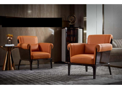 Orangen Lieder Sesselen Design Still Miwwel Luxus Wunnzëmmer Holz Nei