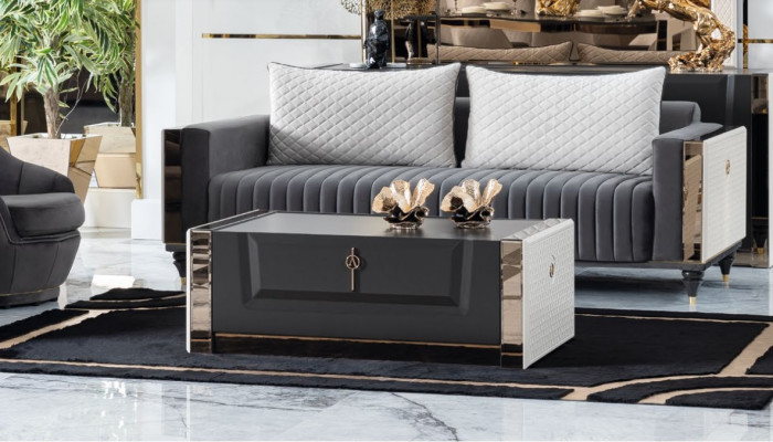 Dëscher Miwwelen Dësch Luxus Niewendësch Holz Modern Couchdësch Wunnzëmmer Design