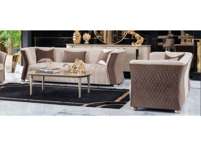 Couchgarnitur Dräisiichter Couchen Sofa Luxus 3+3 Sëtz Sofagarnitur Couch Polster