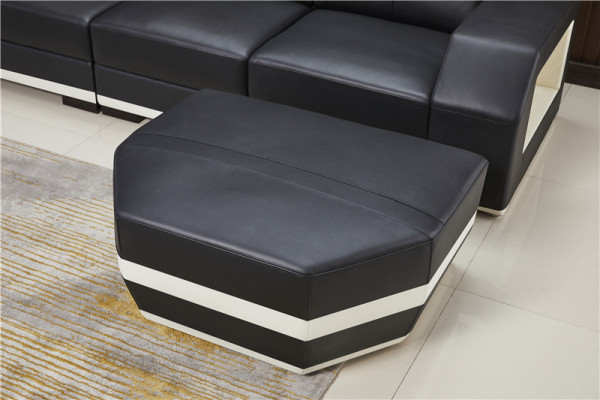 Ledersofa Wunnlandschaft Eck Garnitur Design Modern L-Form Ecksofa