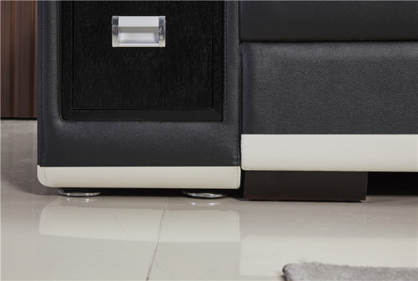 Ledersofa Wunnlandschaft Eck Garnitur Design Modern L-Form Ecksofa
