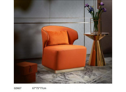 Sëtz Orange Luxus Stoff Wunnzëmmer Textil Neit Kreatiivt Modern Design