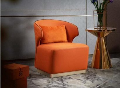 Sëtz Orange Luxus Stoff Wunnzëmmer Textil Neit Kreatiivt Modern Design