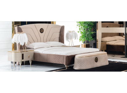 Schlofkummer Duebelbett 160x200cm Luxusbett 2x Nuetsdësch 3tlg. Set Better Neien