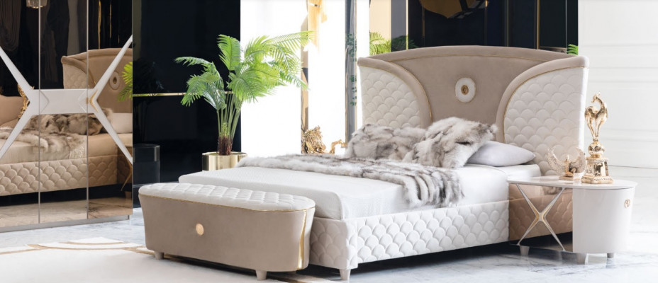 Bett Duebelbetter Modern Bettgestell Better Schlofkummer Nuetsdësch Neit