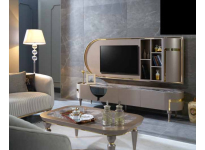 TV Schaf Lowboard RTV Miwwelen Schief Wunnzëmmerschaf Sideboard Kommode Nei