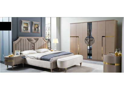 Miwwelen Modern Luxus Better Neit Bett 2x Nuetsdësch 3 Deeler Schlofzëmmer Set Design
