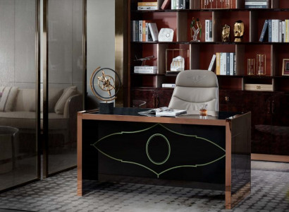 Büroschaf Braun Holz Aarbechtszëmmer Braun Modern Design Miwwelen Luxus Schaf