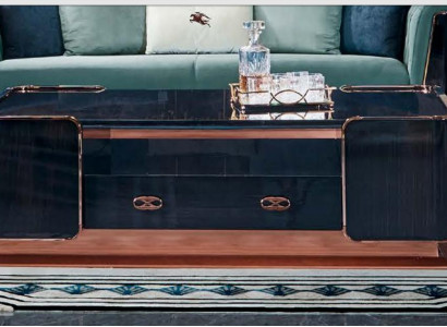 Couchtisch Holz Brong Edel Dëscher Modernen Design Miwwelen Luxus Wunnzëmmer