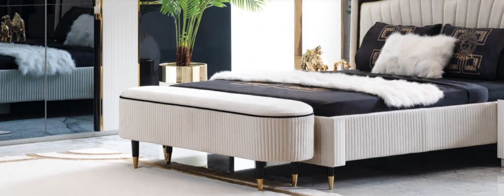 Hocker Polster Sëtz Design Textil Relax Luxus Fousshocker Sofa Sëtzbank Stoff