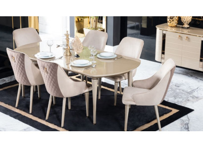 Miwwelen Iesszëmmer Dëscher Ariichtung Iessdësch Luxus Dësch Massiv Holz Iessdëscher