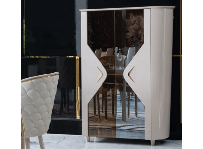 Vitrinen arméiert Schaf Eechtech Anrichte Vitrin Massiv Iesszëmmer Miwwelen Massivt Holz