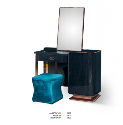 Kosmetikdësch Holz Schwaarz Konsol Modern Design Miwwelen Luxus Schlofkummer Nei