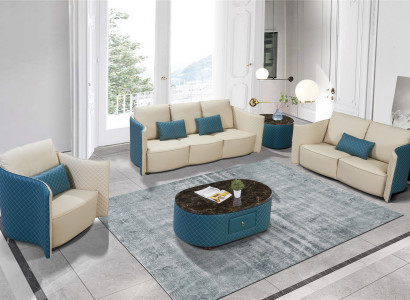 Sofagarnitur 3+2+1 Sëtz Sofa Sëtz Polster Canapé Garnitur Modern Couchen Nei