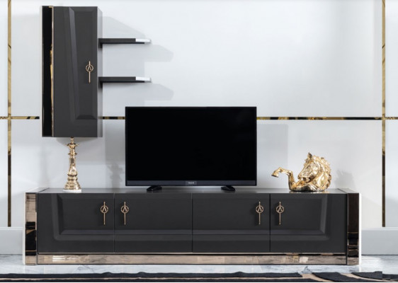 Sideboard Wunnzëmmer Miwwelen TV Lowboard Télévisiounsstand Design RTV Schaf Wunnwand