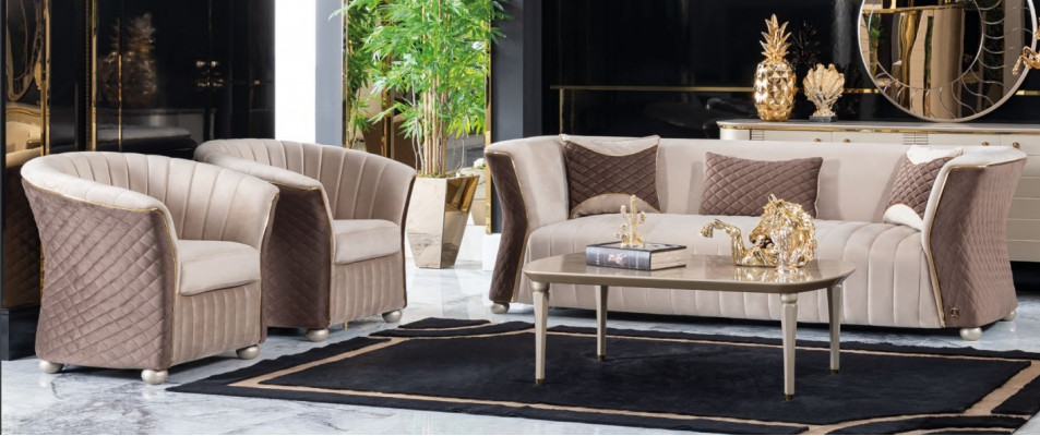 Këssen Garnitur Sofas Canapé Designer Sofagarnitur 3+1+1 Sëtzer Stoff Couchen