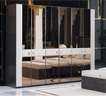 Schlofkummer Komplett Set Bett Nofschrëfft Hocker 5tlg Design Holz Miwwel Sets Nei