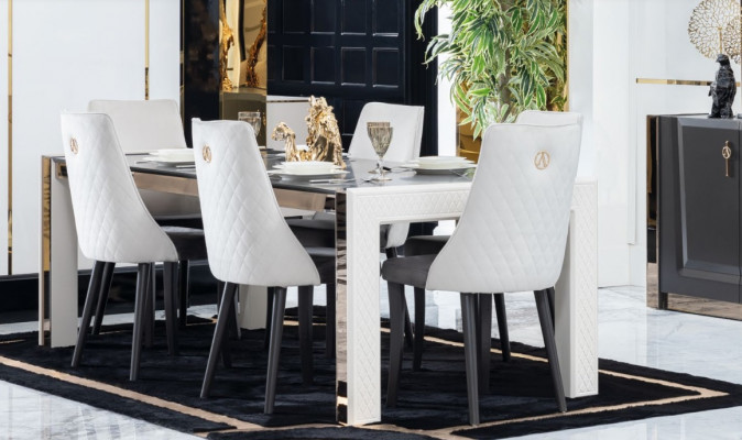 Dësch Massiv Holz Miwwelen aus Italien Iesszëmmer Dëscher Ariichtung Iessdësch Luxus