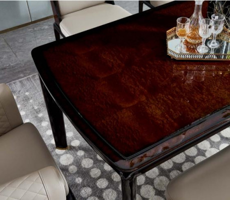 Iessdësch Braun Designer Dëscher Modernen Design Miwwelen Luxus Iesszëmmer
