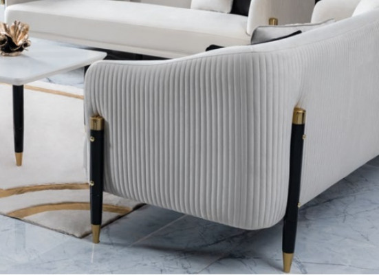 Garnitur Design Sofas Sofa Couch Samt Polster Sëtz 3+3+1+1 Sëtzer Sofagarnitur