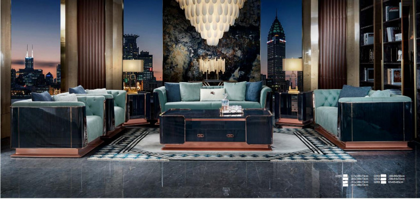 Couchtisch Holz Brong Edel Dëscher Modernen Design Miwwelen Luxus Wunnzëmmer