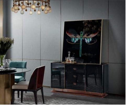 Stull Set Iesszëmmer Hellblo Stull 4x Lehnstull Modern Design Miwwel Luxus Still