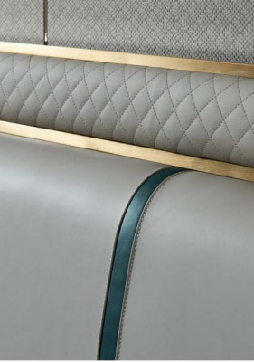 Bett Schlofkummer Beige Duebelbett Liederbett Modernen Design Miwwelen Holz